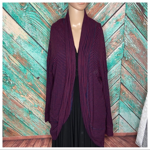 Anthropologie Sundry Striped Comfortable Cozy Cardigan - Picture 6 of 8